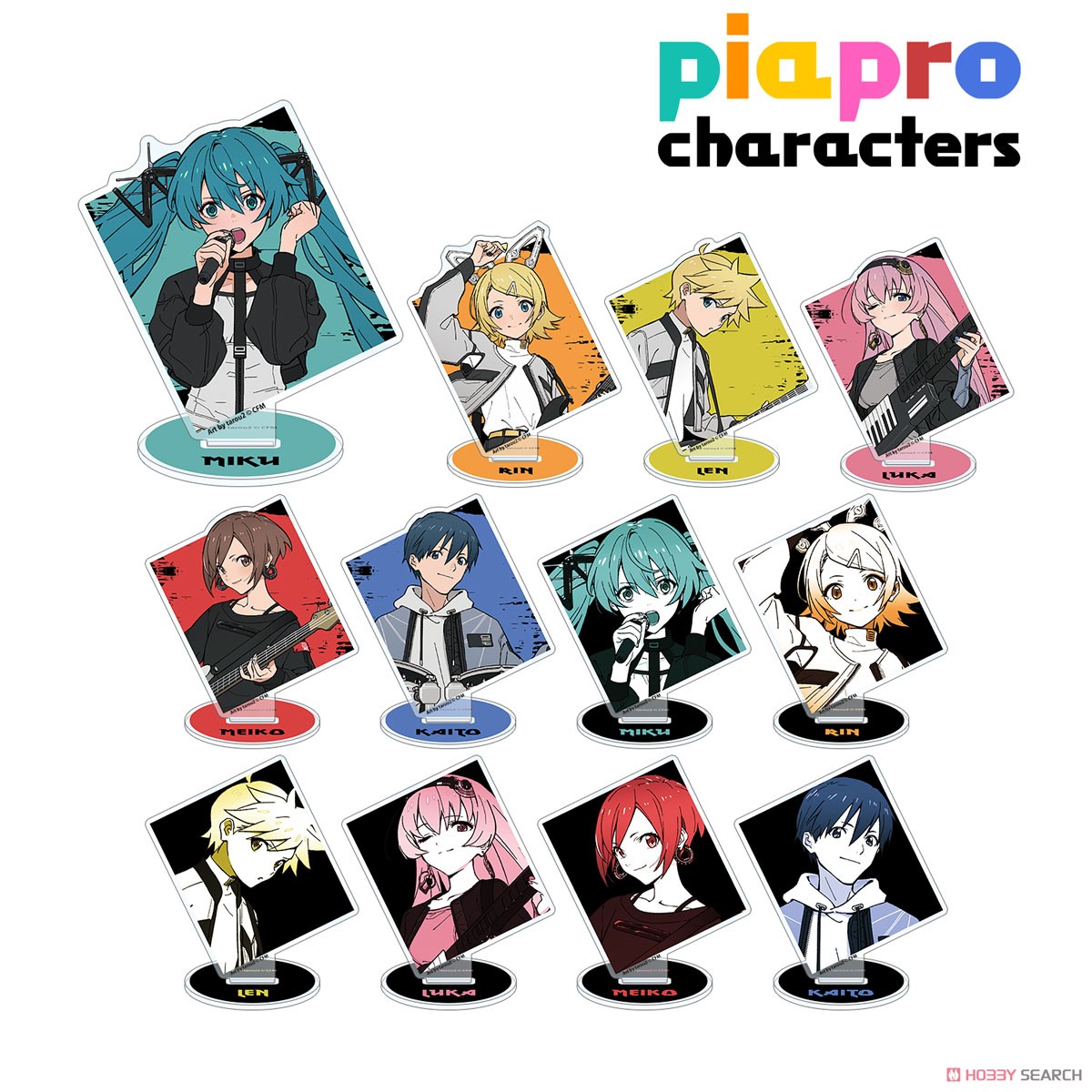 Piapro Characters [Especially Illustrated] Band Ver. Art by Tarou 2 Trading Acrylic Stand (Set of 12) (Anime Toy) Item picture1