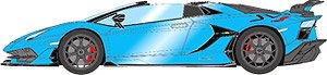 Lamborghini Aventador SVJ Roadster 2019 (Leirion Wheel) Blu Cepheus (Style Package) (Diecast Car)