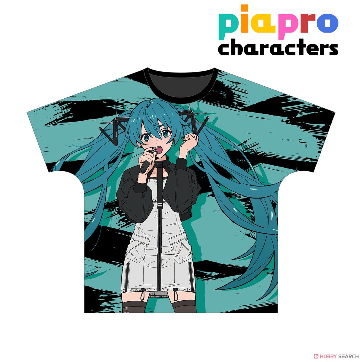Piapro Characters [Especially Illustrated] Hatsune Miku Band Ver. Art by Tarou 2 Full Graphic T-Shirt Unisex M (Anime Toy) Item picture1