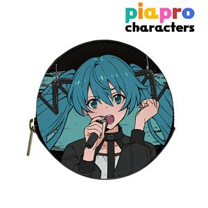 Piapro Characters [Especially Illustrated] Hatsune Miku Band Ver. Art by Tarou 2 Round Coin Case (Anime Toy)