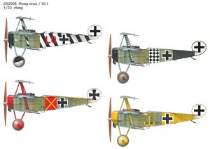 「フライング・サーカス / JG I」 フォッカーDr.I デカール (モンモデル用) (デカール)