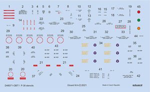 P-38 Stencils (Decal)