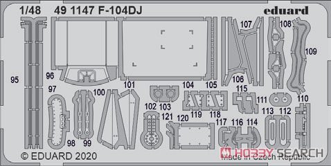 F-104DJ エッチングパーツ (キネティック用) (プラモデル) その他の画像1