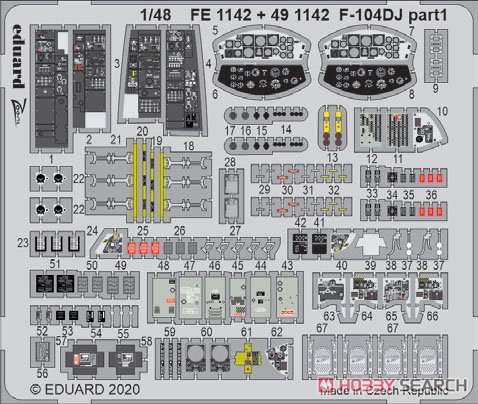 F-104DJ エッチングパーツ (キネティック用) (プラモデル) その他の画像2