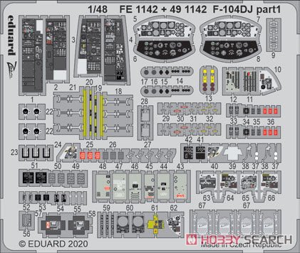 F-104DJ ズームエッチングパーツ (キネティック用) (プラモデル) その他の画像1