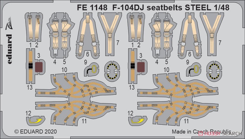 F-104DJ シートベルト (ステンレス製) (キネティック用) (プラモデル) その他の画像1