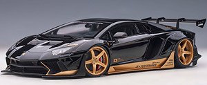 Liberty Walk LB-Works Lamborghini Aventador Limited Edition (Black / Gold Accent) (Diecast Car)