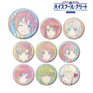 High School Fleet the Movie Trading Ani-Art Clear Label Can Badge (Set of 9) (Anime Toy)