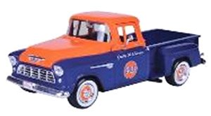 1955 Chevy 5100 Stepside Gulf Model (Orange/Navy) (ミニカー)