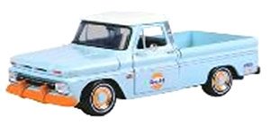 1966 Chevy C10 Fleetside Pickup Gulf Model (Light Blue/Orange) (ミニカー)