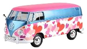 Volkswagen Type2(T1) Delibery Van (Love) (Pink/Blue) (Diecast Car)