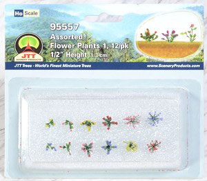 95557 (HO) フラワー・アソートパック 1 HOスケール (12株入り) [Assorted Flower Plants 1, 12/pc 1/2`` Height (1.3cm)]