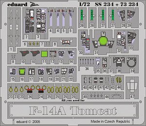 F-14A ズームエッチングパーツ (ハセガワ用) (プラモデル)