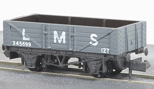 イギリス2軸貨車 鉱石運搬車 (5枚側板・LMS・ライトグレイ) 【NR-40M】 ★外国形モデル (鉄道模型)