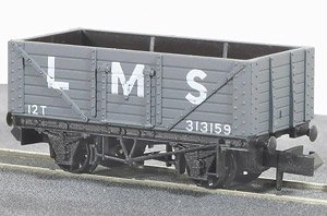 イギリス2軸貨車 石炭運搬車 (7枚側板・LMS・ライトグレイ) 【NR-41M】 ★外国形モデル (鉄道模型)