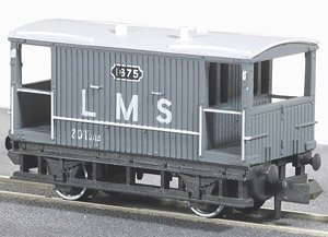 イギリス2軸貨車 車掌車 (緩急車・LMS・ライトグレイ) 【NR-48M】 ★外国形モデル (鉄道模型)