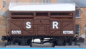 イギリス2軸貨車 家畜車 (SR・ダークブラウン) 【NR-45S】 ★外国形モデル (鉄道模型)