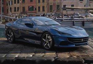 Ferrari Portofino M Spider Closed Roof Blu Abu Dhabi (Diecast Car)