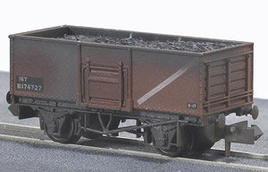 イギリス2軸貨車 石炭運搬車 (鋼製・BR・錆色/ウェザリング仕様) 【NR-44FW】 ★外国形モデル (鉄道模型)