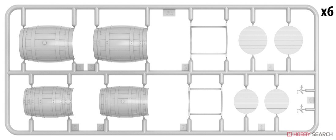 Wooden Barrels.Medium Size (12 Pieces) (Plastic model) Other picture3