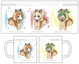 Assault Lily Bouquet Mug Cup Animarukko Pattern B (Fumi, Tazusa, Mai) (Anime Toy)