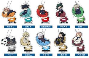 Stand Mini Acrylic Key Ring Jujutsu Kaisen Yurutto Cushion Series (Set of 10) (Anime Toy)