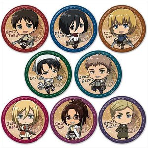 Attack on Titan Trading Can Badge Vol.3 (Set of 8) (Anime Toy)