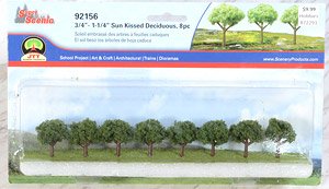 92156 (N) 3/4`` -1.25`` Sun Kissed Deciduos Trees N Scale (8 Pieces) (Model Train)