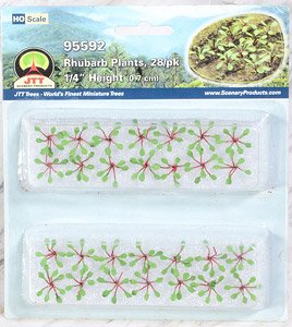 95592 (HO) ルバーブ HOスケール (28株入り) [Rhubarb Plants, 28pk 1/4`` Height (0.7cm)] (鉄道模型)