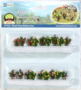 95607 (HO) Hibiscus, 18/pk 5/8`` Height (1.6cm) (18 Pieces) (Model Train)