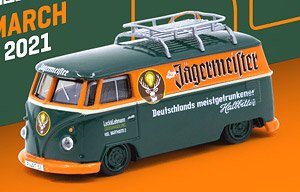 Volkswagen T1 Panel Van Jagermeister Low Ride Height with Roof Rack (Diecast Car)