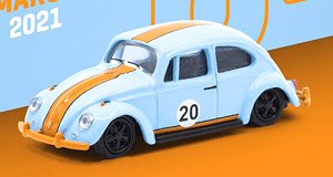 Volkswagen Beetle Blue/Orange Low Ride Height (Diecast Car)