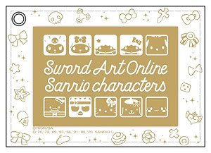 Sword Art Online x Sanrio Characters Synthetic Leather Pass Case Logo Ver. (Anime Toy)