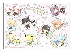 Sword Art Online x Sanrio Characters A6 Sticker (Anime Toy)