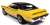 1969 Pontiac GTO Judge Goldenrod Yellow / Black (Diecast Car) Item picture3
