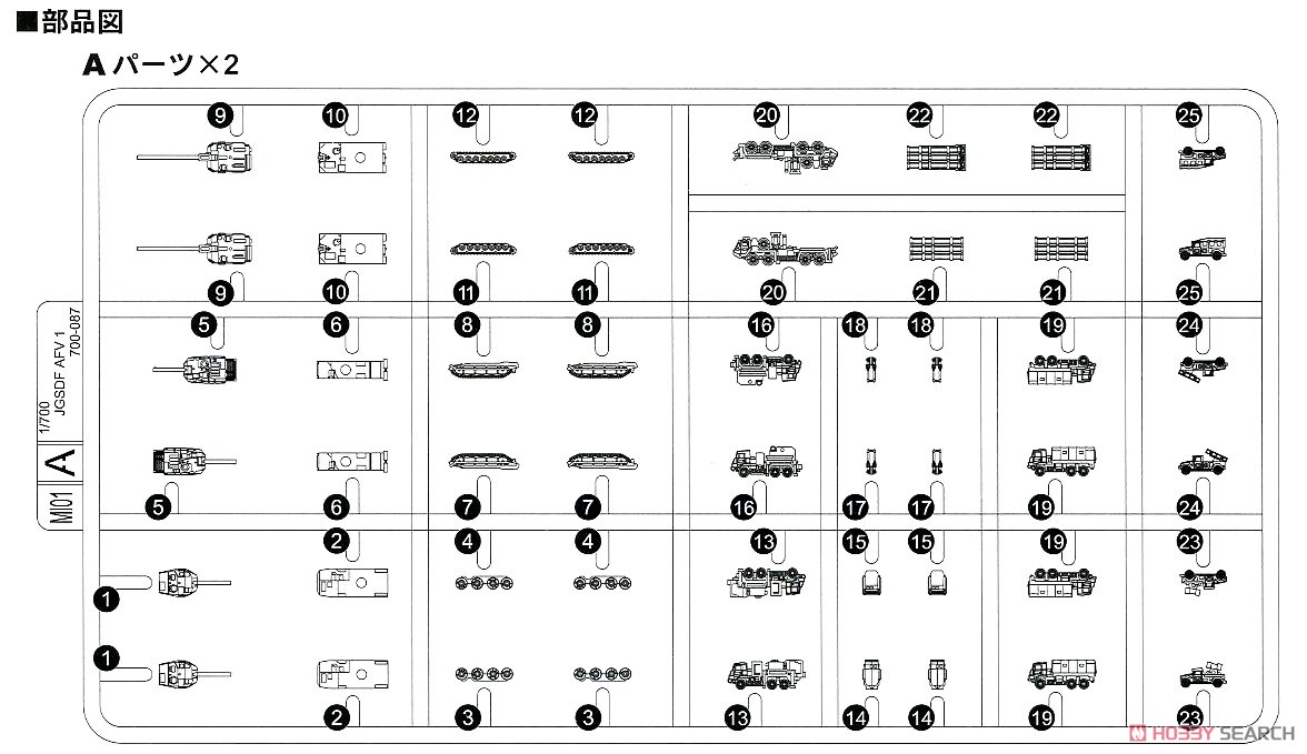 陸上自衛隊 車両セット 1 (プラモデル) 設計図3
