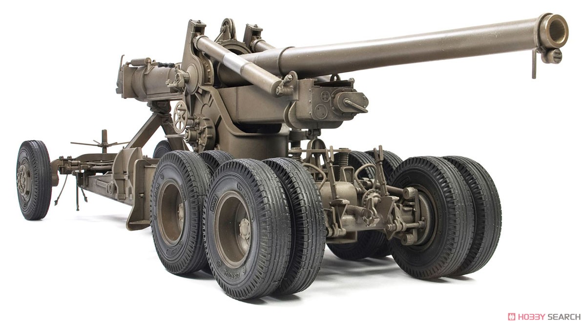 アメリカ M1A1 155mmカノン砲 ロング・トム WWII仕様 (プラモデル) 商品画像1