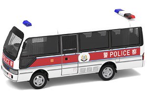 Tiny City No.03 Toyota Coaster Police PTU (with Mesh Window Shields) (Diecast Car)