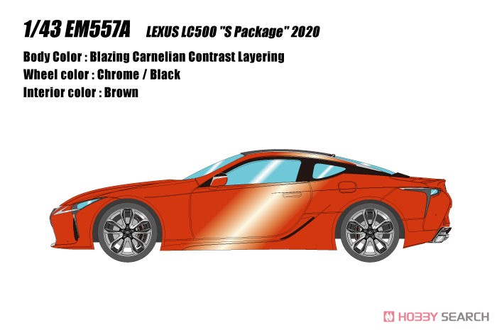 Lexus LC500 `S Package` 2020 Blazing Carnelian Contrast Layering (Diecast Car) Other picture1