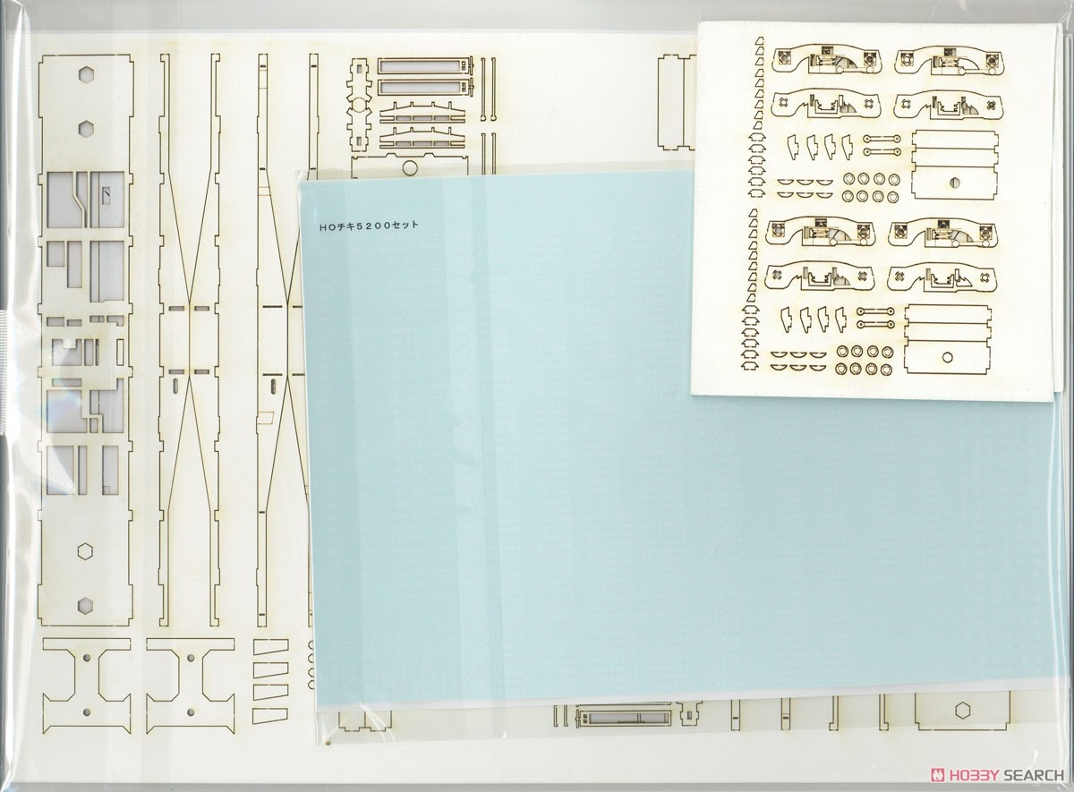 16番(HO) チキ5200 (TR223台車、緊締装置、デカール付き 2両セット) ペーパーキット (2両・組み立てキット) (鉄道模型) 中身1