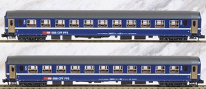 RIC寝台車 SBB 新ロゴ (2両セット) ★外国形モデル (鉄道模型)