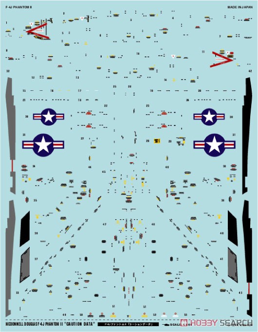 アメリカ海軍 F-4J ファントムII 「コーションデータ」 (デカール) 商品画像1