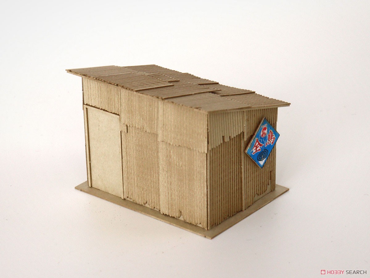 (HO) Galvanized Iron Hut (One-sided Roof) 1:87 (with Crows and Sign) (Unassembled Kit) (Model Train) Other picture3
