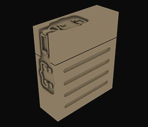 Metal Ammunition Case for 37mm Flak37 (12 Pieces) (Plastic model)