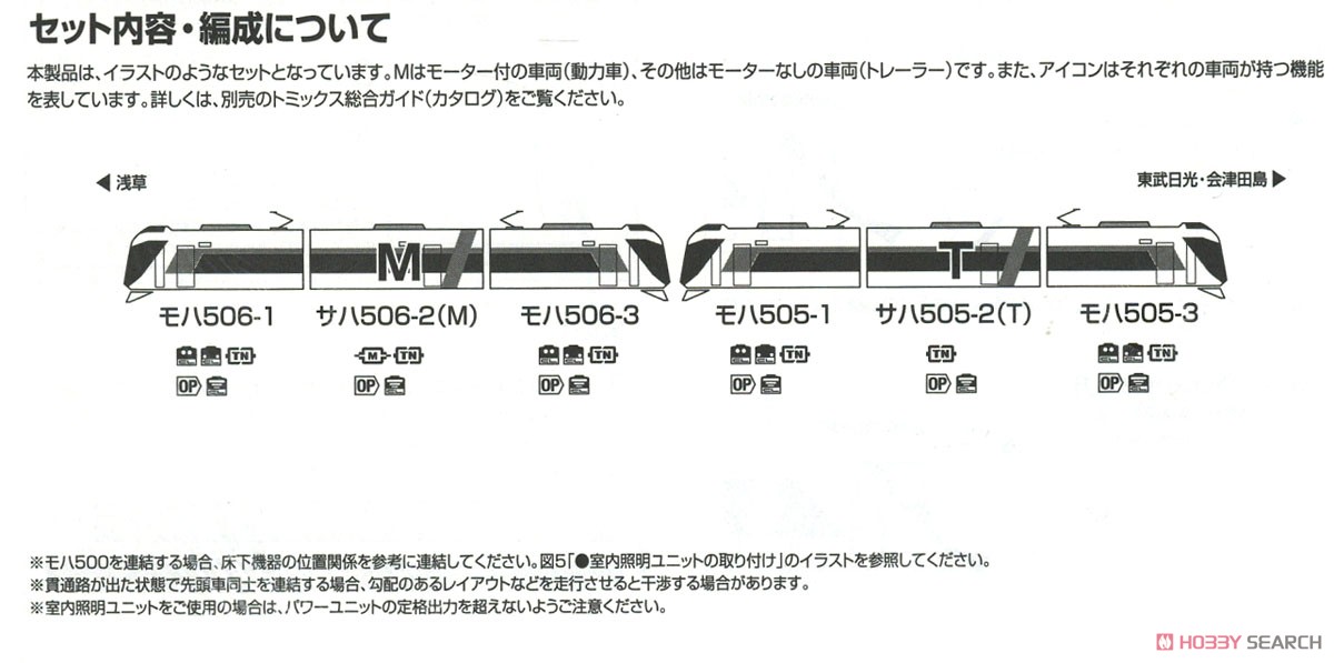 【特別企画品】 東武 500系 リバティ (リバティけごん・リバティ会津) セット (6両セット) (鉄道模型) 解説4