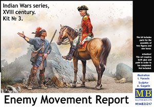 インディアン戦争・索敵・米先住民1体&英騎兵1騎・18世紀No.3 (プラモデル)