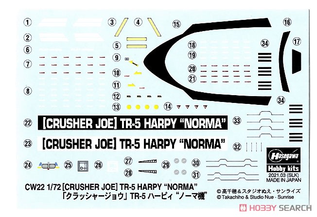 `Crusher Joe` TR-5 Harpy `Norma` (Plastic model) Contents3