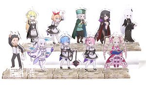 [Re:Zero -Starting Life in Another World-] Acrylic Key Ring w/Stand Collection Action Style! (Set of 10) (Anime Toy)