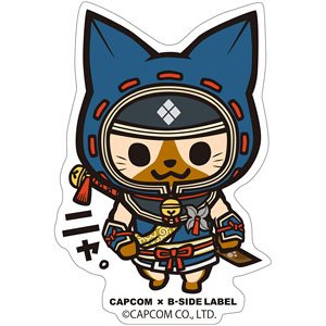 Capcom x B-Side Label Sticker Monster Hunter Nya. (Palico) (Anime Toy)