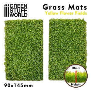 Grass Mat Cutouts - Yellow Flower Field (Material)